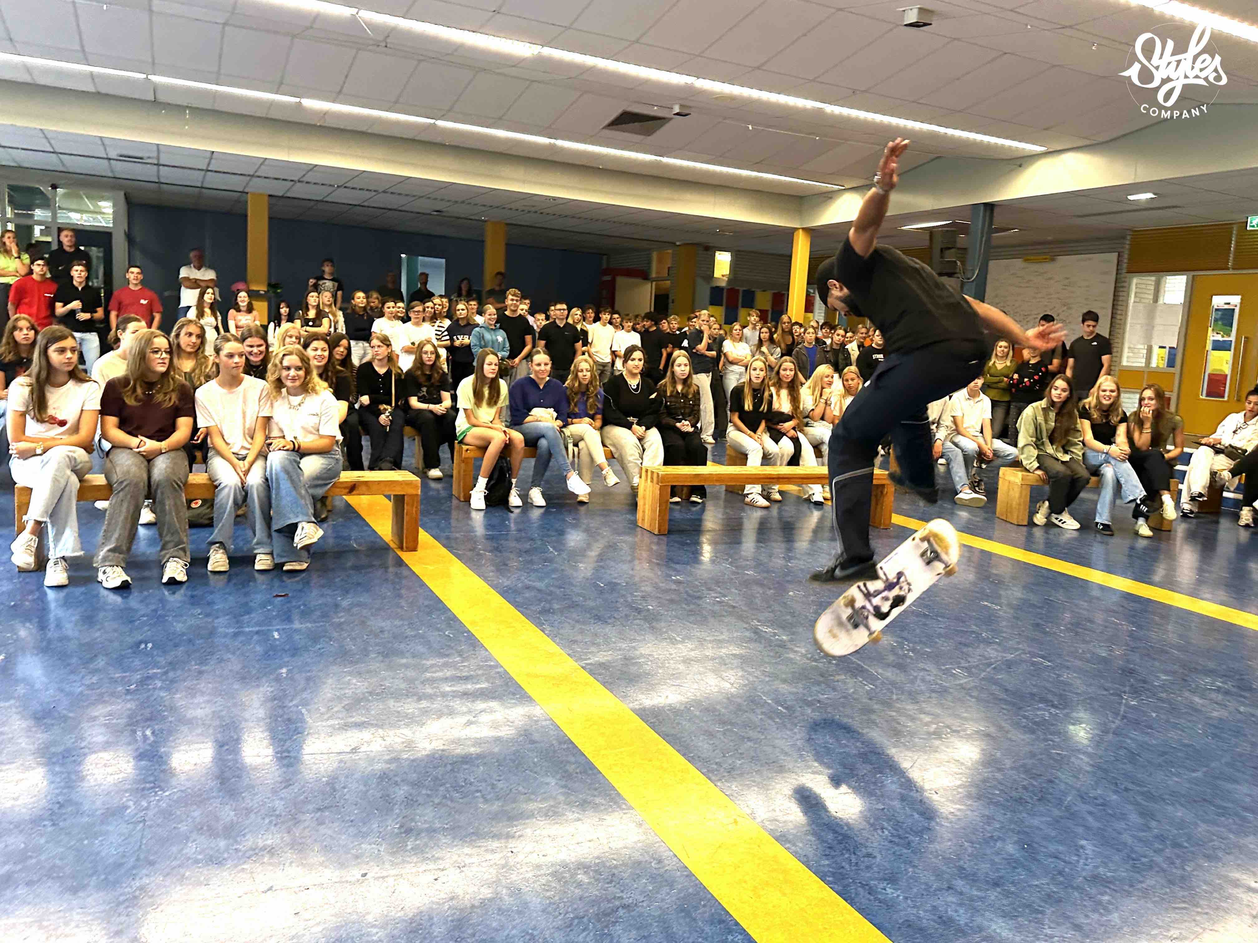 Skateboard kunstonderwijs CJP CKV Project Johan de Witt College door Styles Company