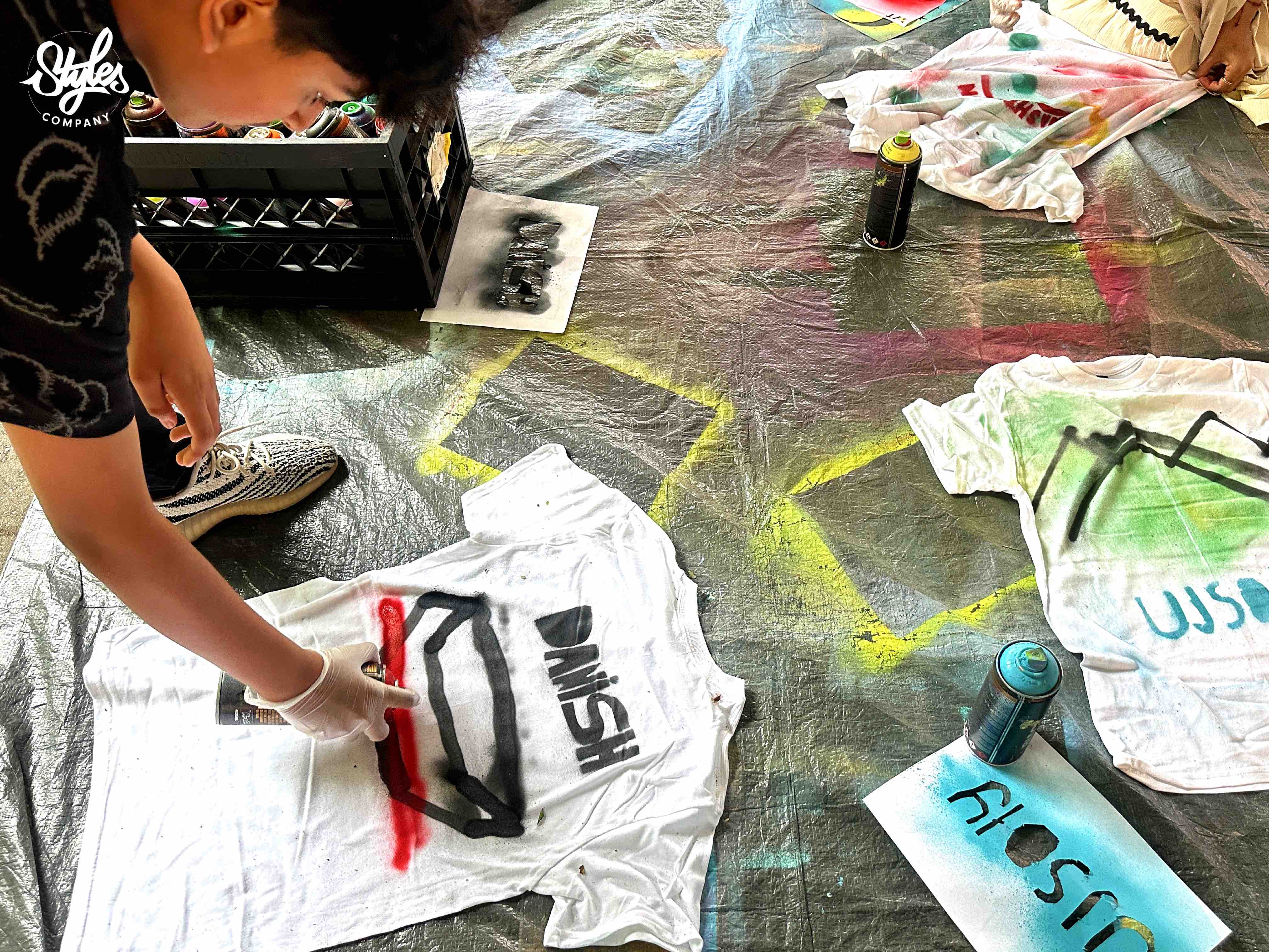 TShirt Customizing workshop Street Art CJP, CKV URBAN ARTS Project MARIS COLLEGE door Styles Company