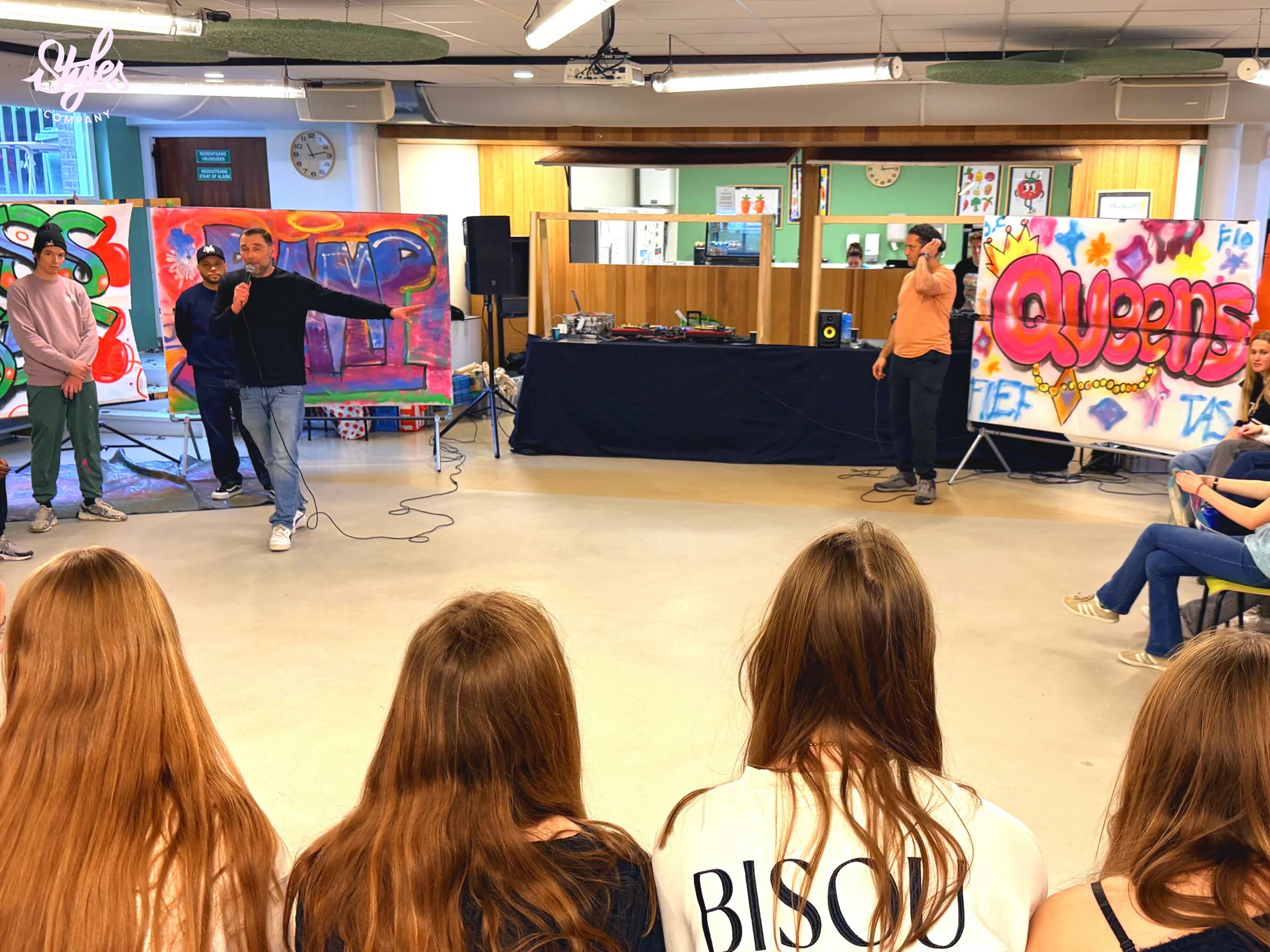 Urban Arts CKV-dag bij Gymnasium Sorghvliet door Styles Company